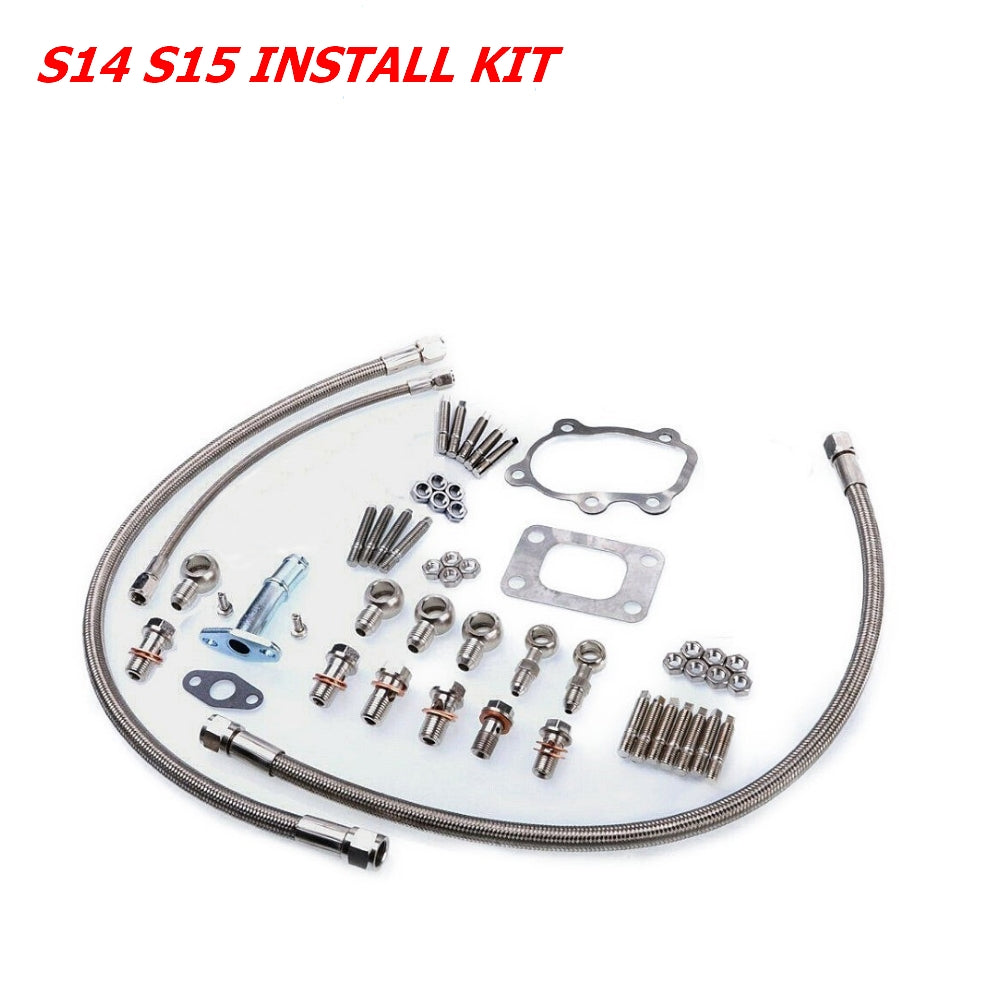 Kinugawa Turbo Oil & Water Line Kit For Nissan CA18DET SR20DET Silvia S13 S14 S15 Turbo with 3" Inlet Cover